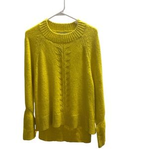 LOFT  Vibrant Yellow Crew Neck Women’s Sweater Size Large
